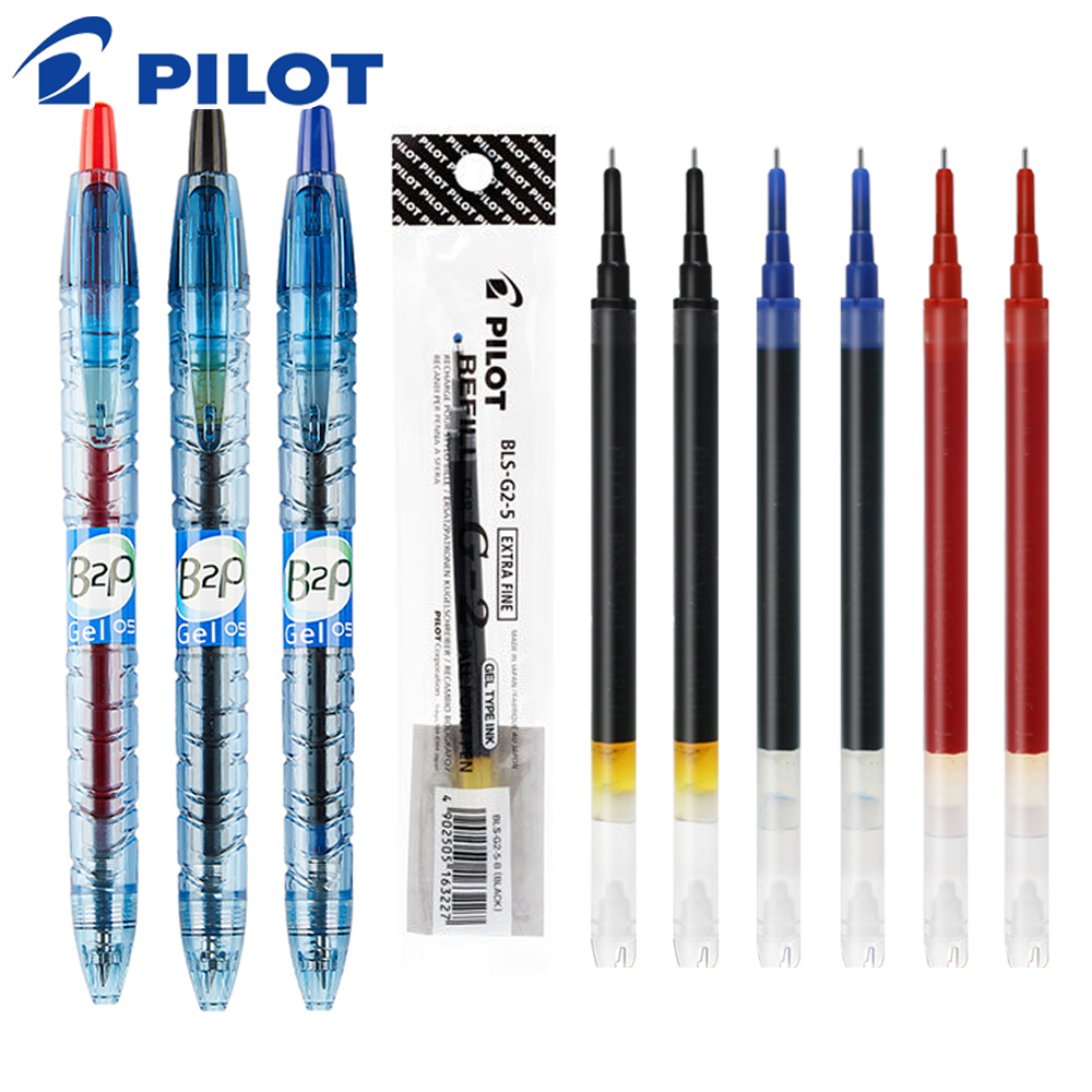 Pilot Pen G2 - 学生用パイロットジェルペン、オフィスステーショナリー、カワイイ学用品、黒、青、赤、g2、b2p、0.5mm