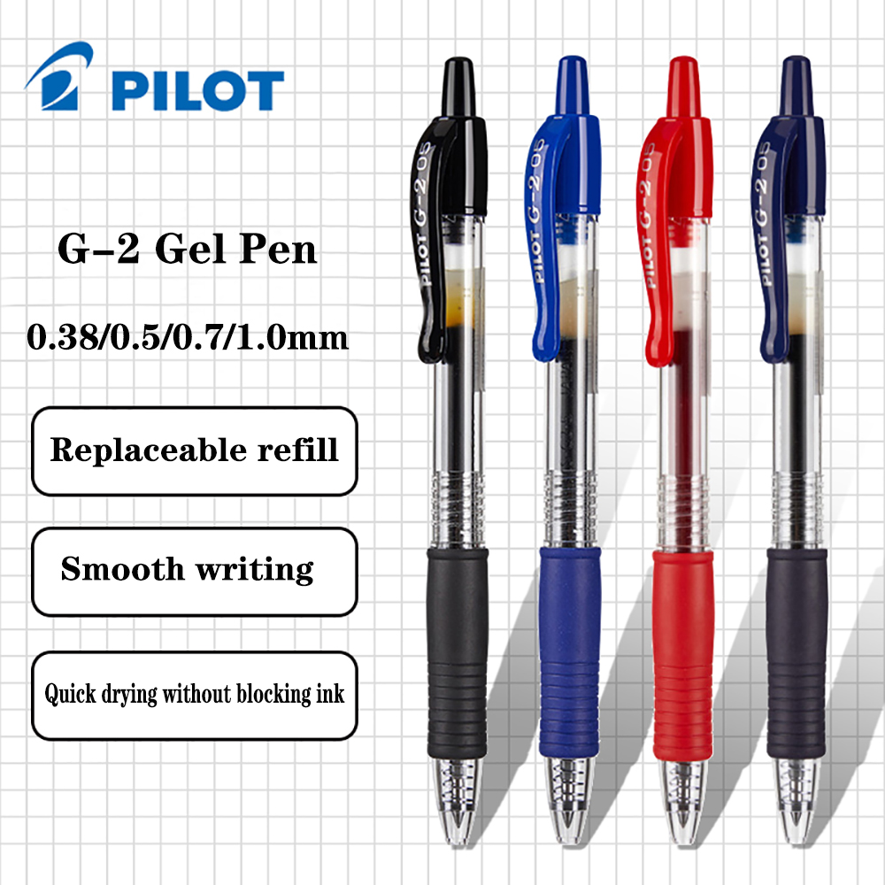 Pilot Pen G2 - 1pc 日本パイロットゲルペン BL-G2 速乾性インク書き込みスムーズな学校オフィス文具 0.38/0.5/0.7/1.0 ミリメートル交換可能なリフィル