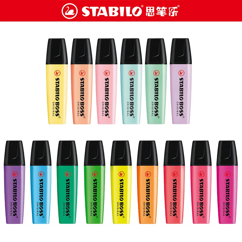 Stabilo Marker Boss - 5/9/14色 STABILO ハイライター ドローイングペン マーカーペン 学生