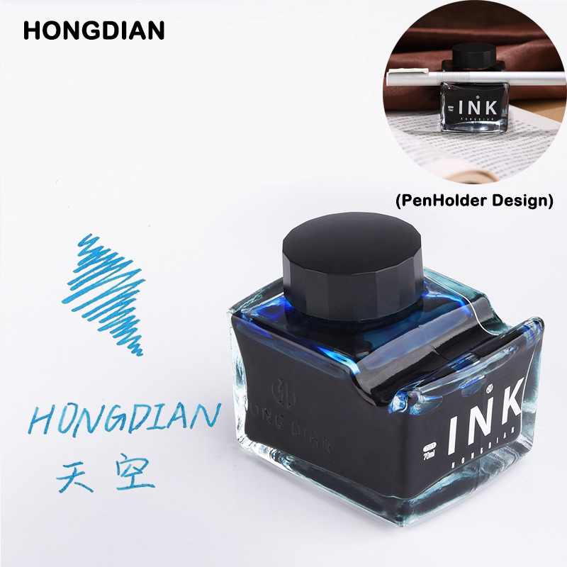 Fountain Pen Bottled Ink - Hongdian-万年筆インク、ガラス瓶入りインクペン、詰め替えカートリッジ、学用品および事務用品、さまざまな色、70 ml、60 ml、18ml、高品質