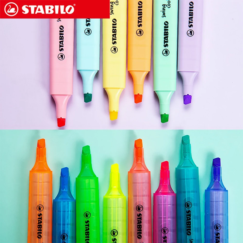 Stabilo Marker Boss - スタビロ-大容量蛍光ペンマーカー、学生、目の保護、明るい色、かわいい、カワイイ、オフィス、学用品、275色、3個