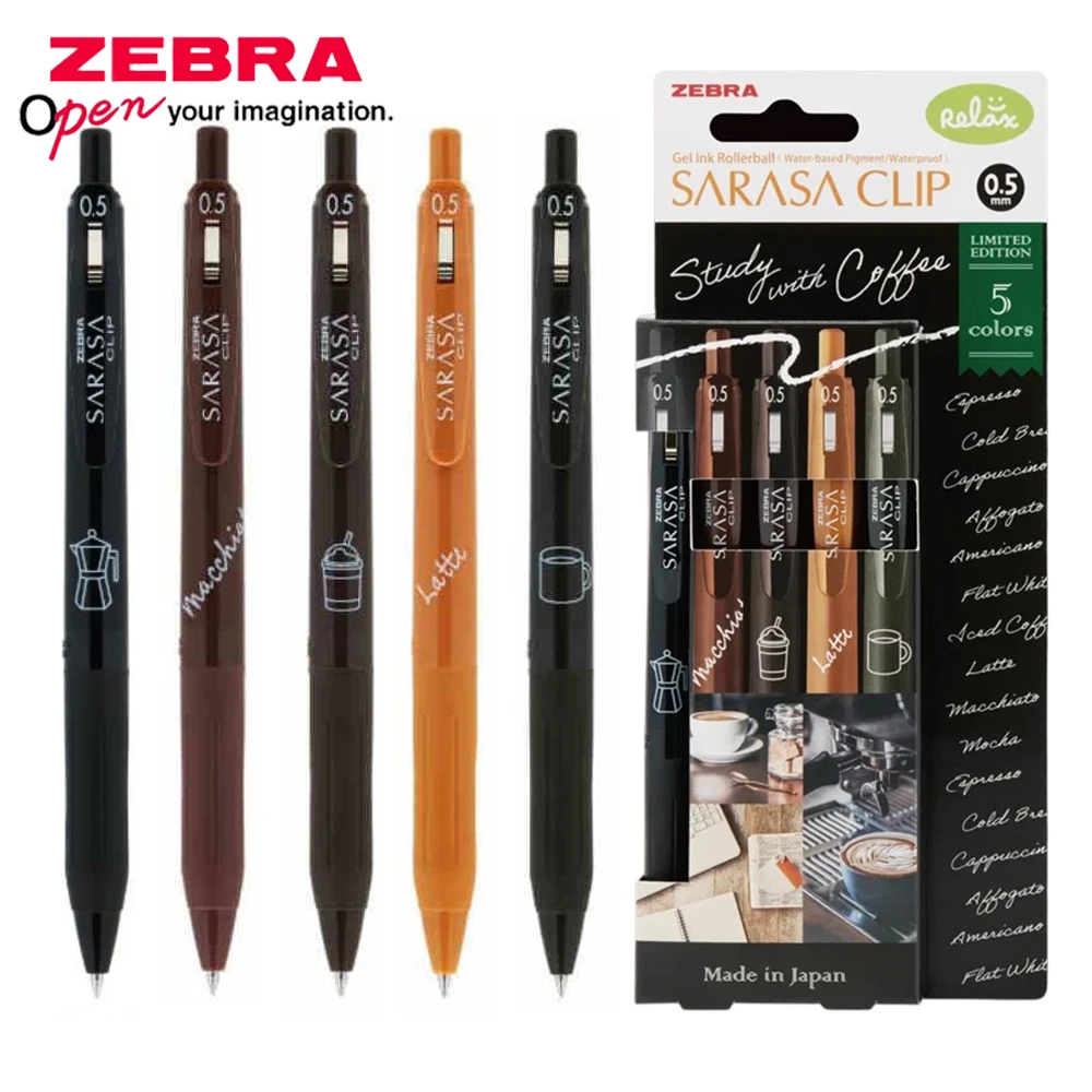 Zebra Pen Sarasa - ゼブラ-日本のジェルペンセット,レトロカラー,学校やオフィス用の文房具,jj15サラサシリーズ,限定,0.5mm, 3個,5個,新品
