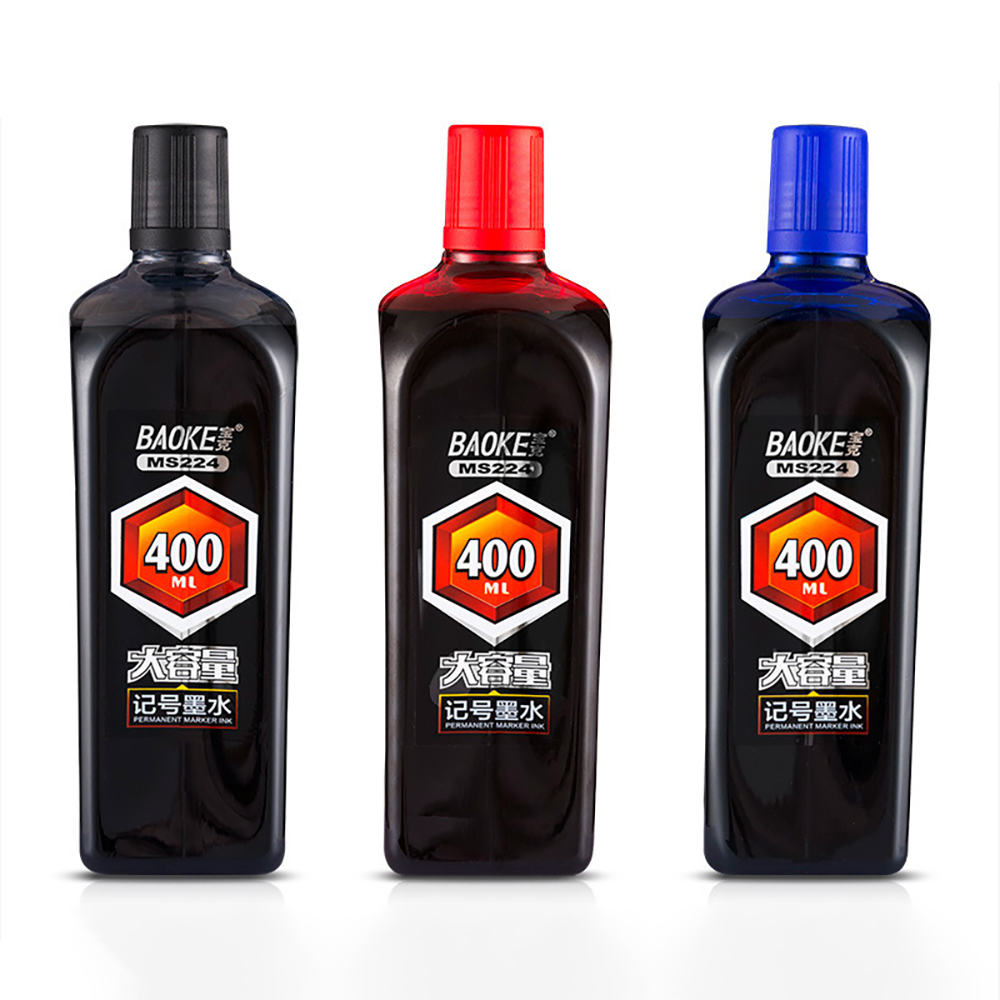 Fountain Pen Bottled Ink - 1 ボトル永久マーカーインク詰め替え、200&400ml 大容量インク、マーカー用速乾性防水永久インク、非毒性