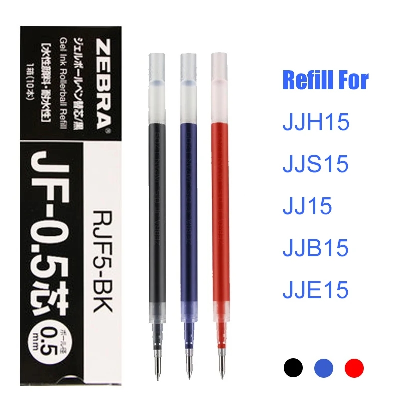 Zebra Pen Sarasa - Liftmaster-ゼブラジェルリフィル,ゼブラ,sarajjjj15,大容量,学生およびオフィス用,筆記用品,JF-05, JF-04, 10個/バッチ