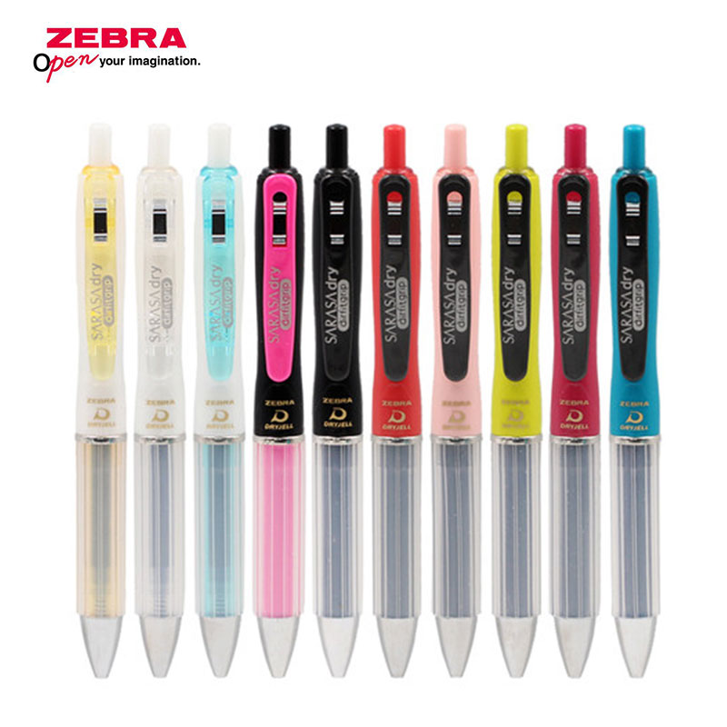 Zebra Pen Sarasa - 1個ゼブラゲルペンJJZ49 sarasaドライairfitエアクッション抗疲労0.5ミリメートル交換可能なソフトホルダープレス黒水ペン