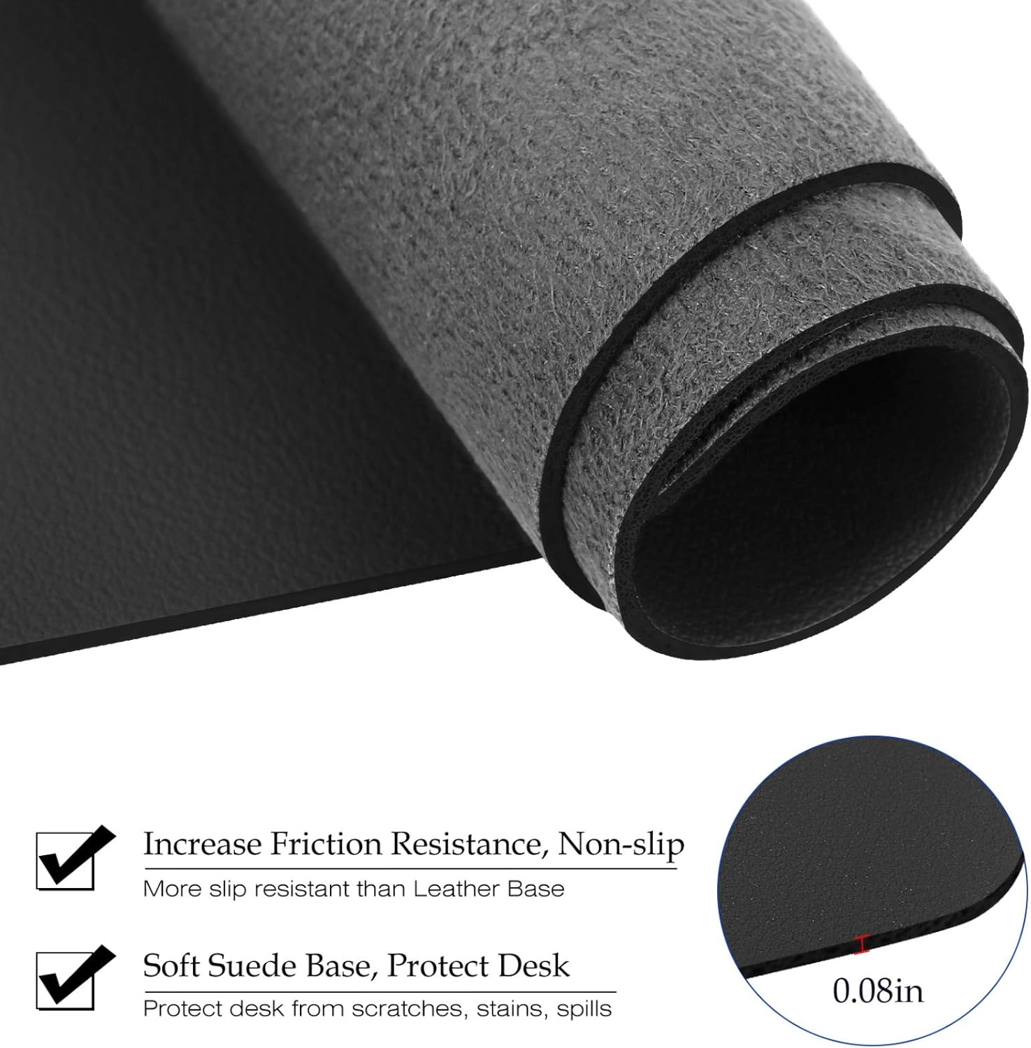 大型レザーデスクパッド、オフィスデスクマットPUレザー防水滑 - Leather Desk Pad のレビューと価格