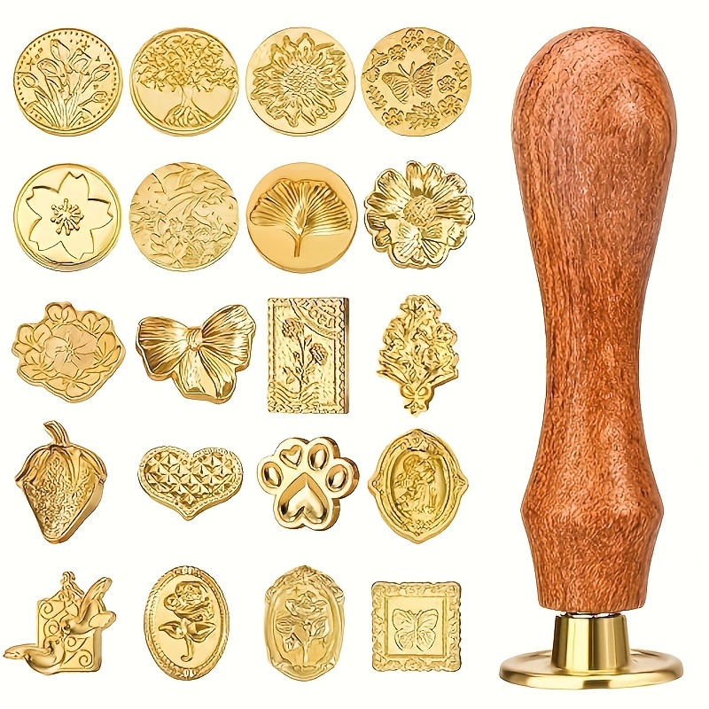 21個入りワックススタンプセット、様々なスタイル、レトロクラ - Wax Seal Stamp Set のレビューと価格