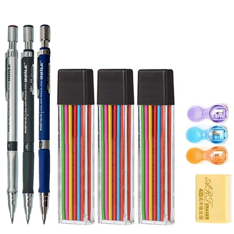 2.0 ミリメートルシャープペンシルセット 2B 黒/色鉛リ - Staedtler Pencil Lumocolor のレビューと価格