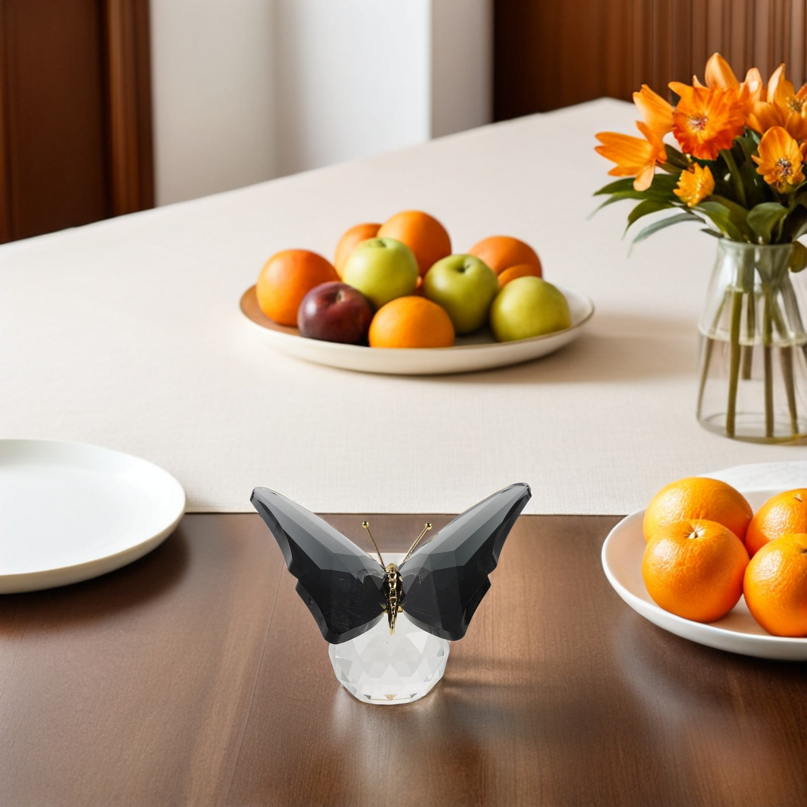クリアクリスタルバタフライペーパーウェイト エレガントなガラ - Paper Weight Crystal のレビューと価格