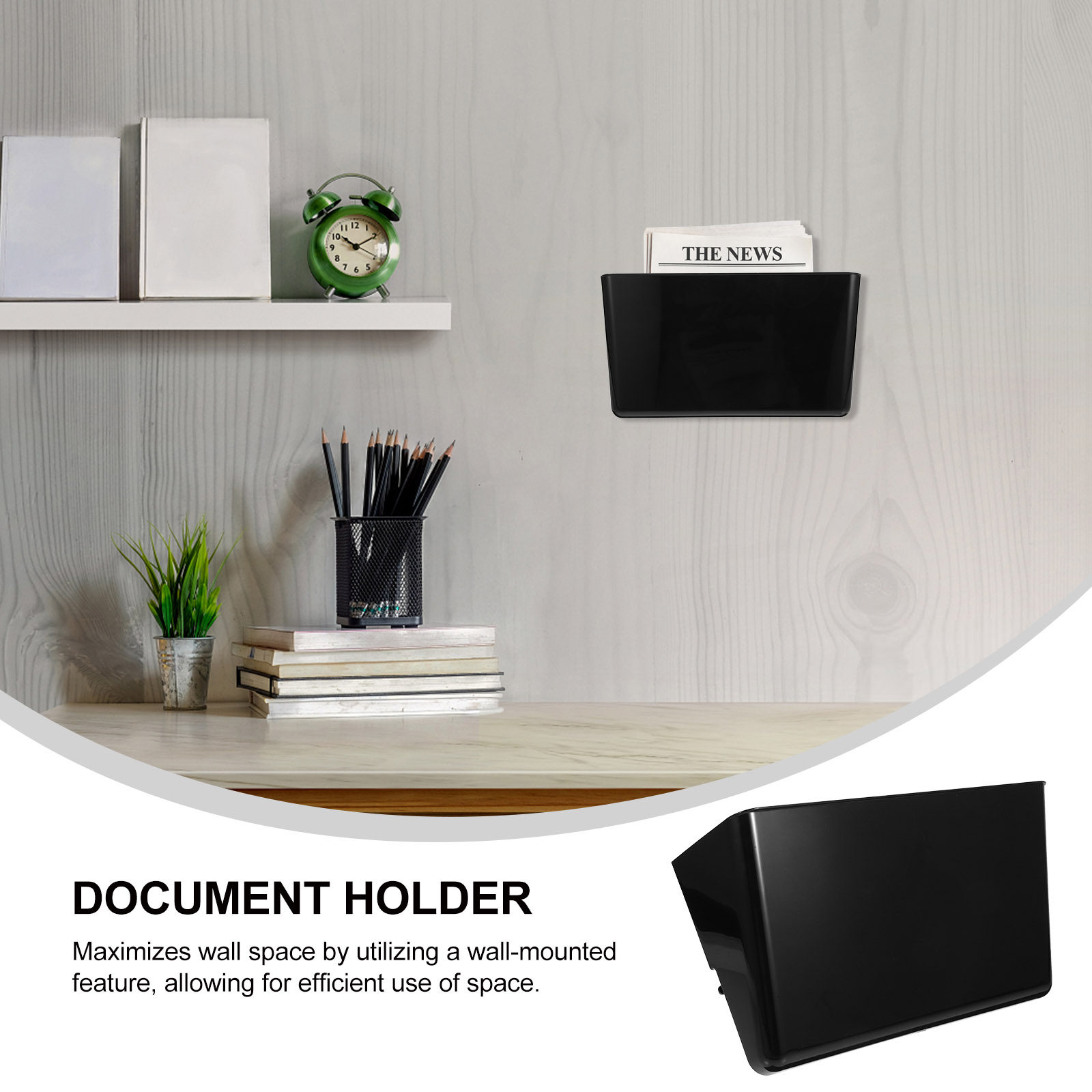 壁掛け式ファイルオーガナイザー シングルポケット プラスチッ - Magazine Holder Rack のレビューと価格
