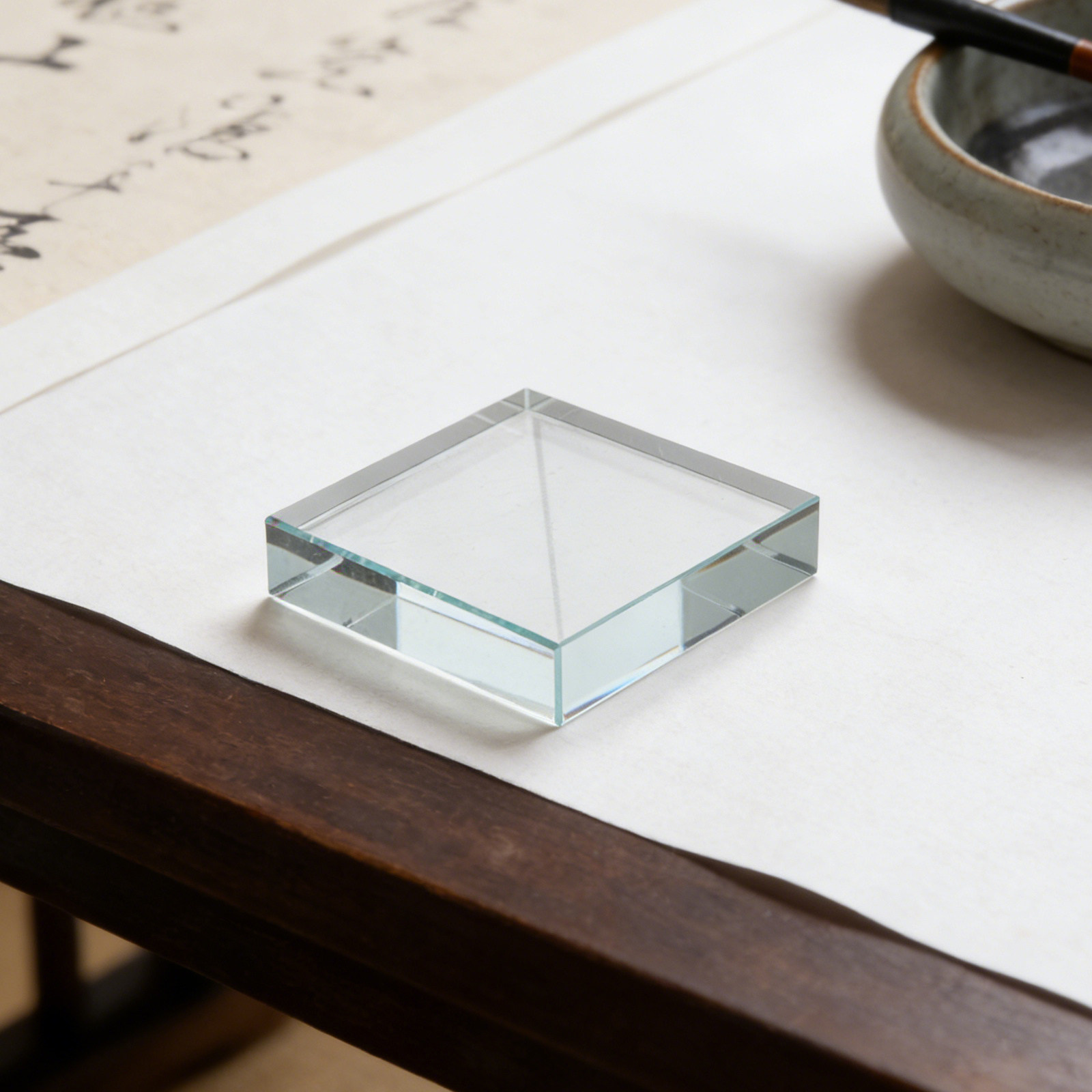 透明な長方形のガラス製ペーパーウェイト、クリスタルクリアな布 - Paper Weight Crystal のレビューと価格