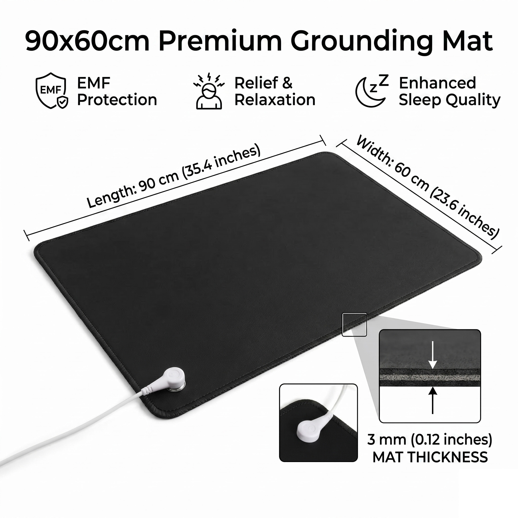 3mm PUレザー接地マット アースパッド 静電気防止 ES - Leather Desk Pad のレビューと価格