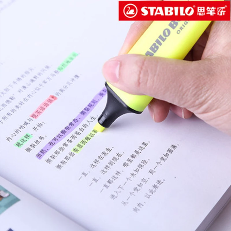 1個ドイツstabilo蛍光マカロン蛍光学生が使用する大容量 - Stabilo Marker Boss のレビューと価格
